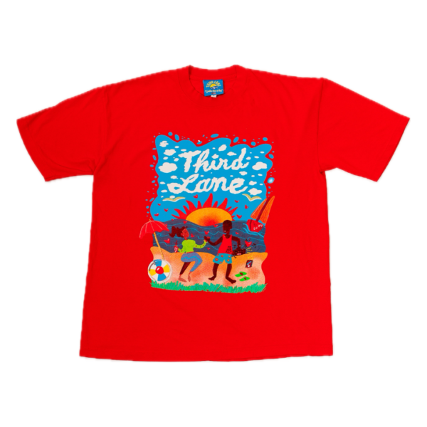 3rd Lane Beach T shirt Bright Orange